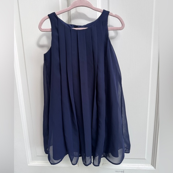 NWOT Polo by Ralph Lauren 3T Dark Blue Formal Sleeveless Chiffon Dress - Picture 1 of 4